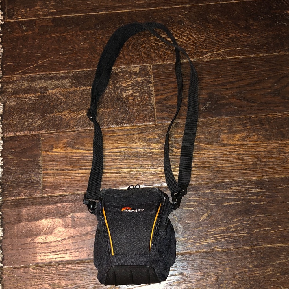 Black and Orange camera carrying bag